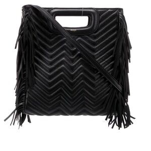 Maje leather top handle bag